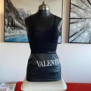 Nautica sports bra black polyester warm no more than once time
